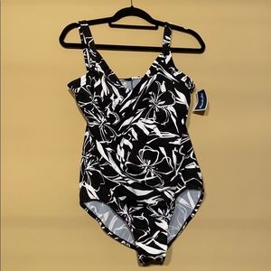 Brand new Black floral one piece swimsuit